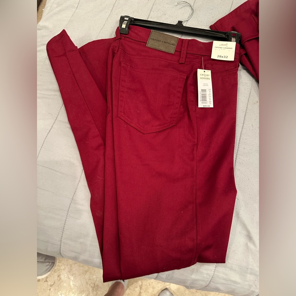 Burgandy 28 x 32 Crosby & Howard Pant